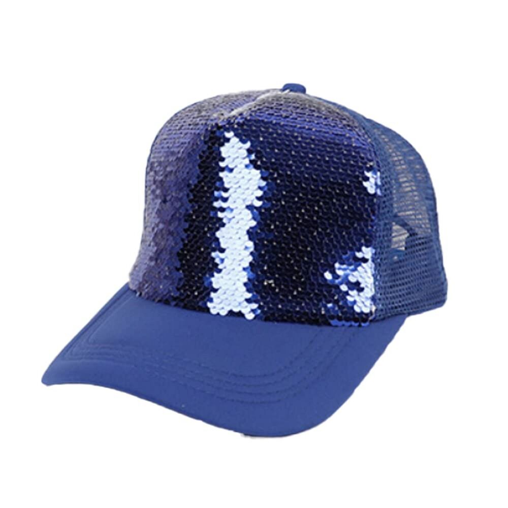 Pack of 6 Blue Sequined Caps NEW